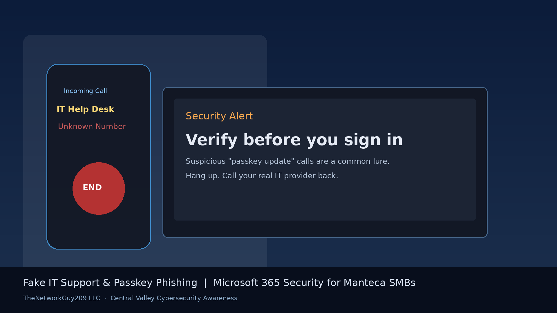 Fake IT Support Calls and Passkey Phishing: What Manteca Businesses Should Know About Microsoft 365 Scams